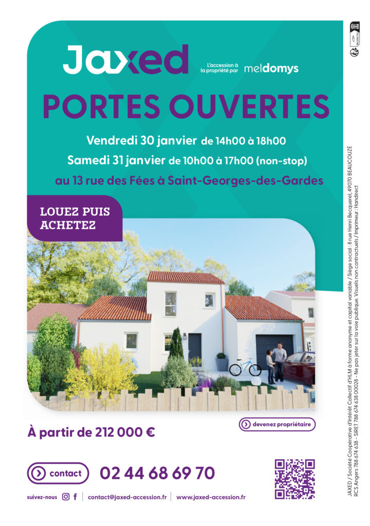 Flyer de Jaxed pour des portes ouvertes à Saint-Georges-des-Gardes