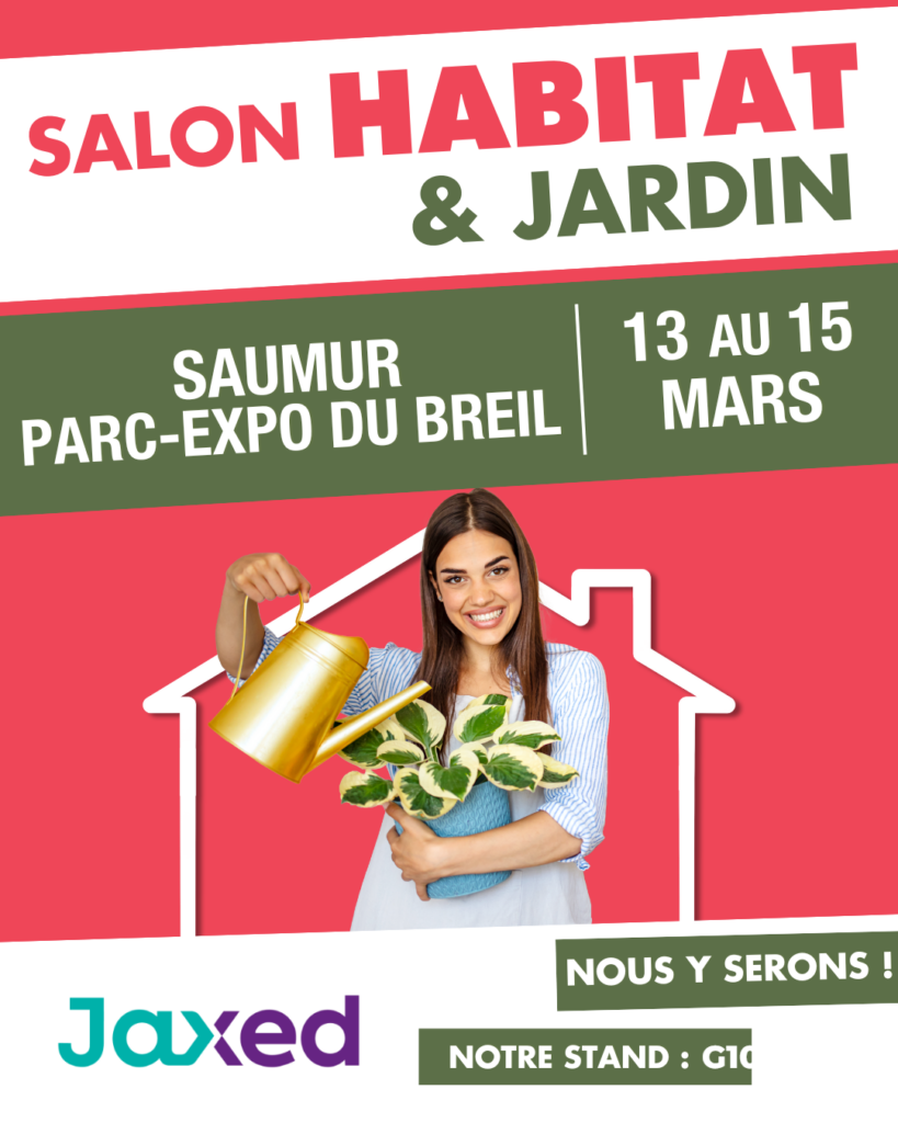 Affiche du salon Habitat & Jardin de Saumur 2026, du 13 au 15 mars
