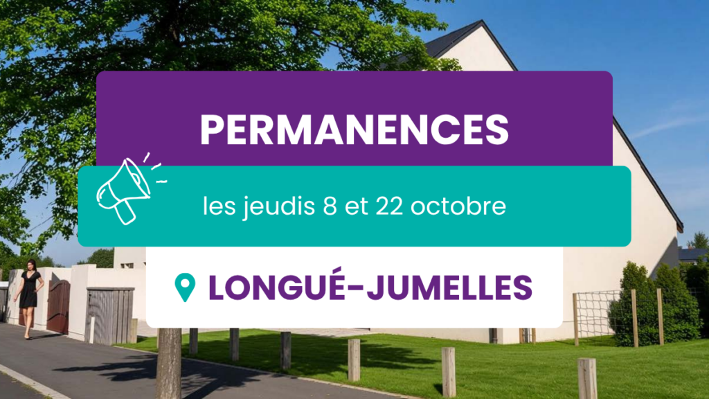 Permanences les jeudis 8 et 22 octobre 2026 à la mairie de Longué-Jumelles